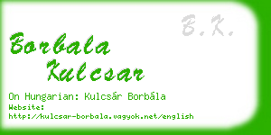 borbala kulcsar business card